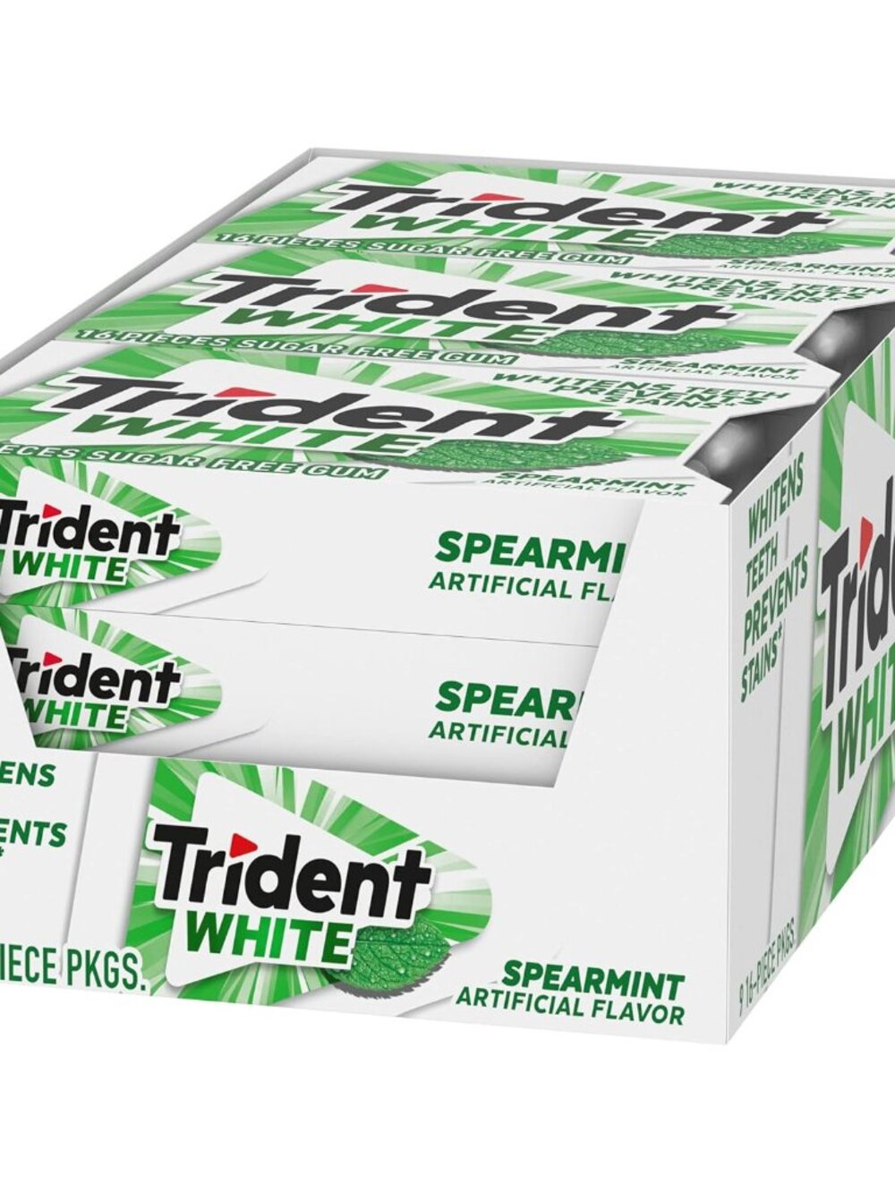 White Spearmint Sugar-Free Chewing Gum, 9 Pack of 16 Pieces 144 Total Pieces - Picture 15 of 16